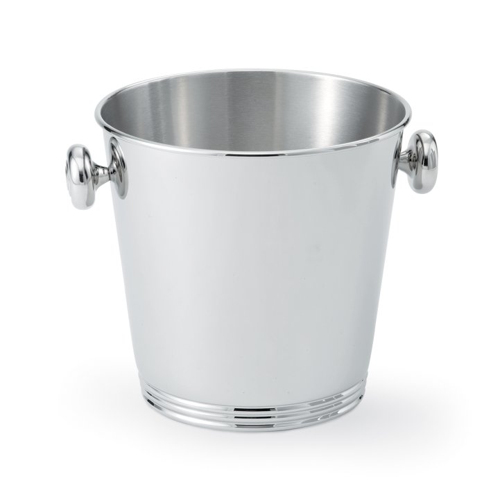 4 ½-quart stainless steel wine bucket in mirror and satin finish with handles