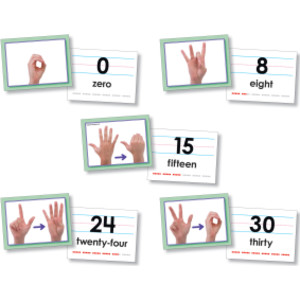 American Sign Language Cards, Number 0-30
