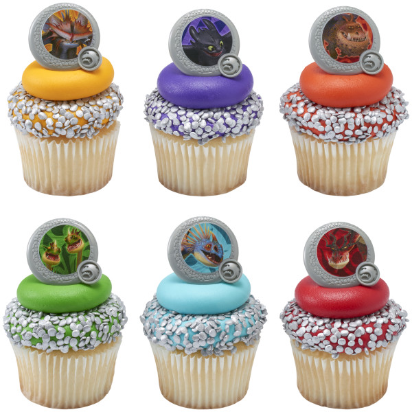 DreamWorks How to Train Your Dragon Dragon Shield Cupcake Rings