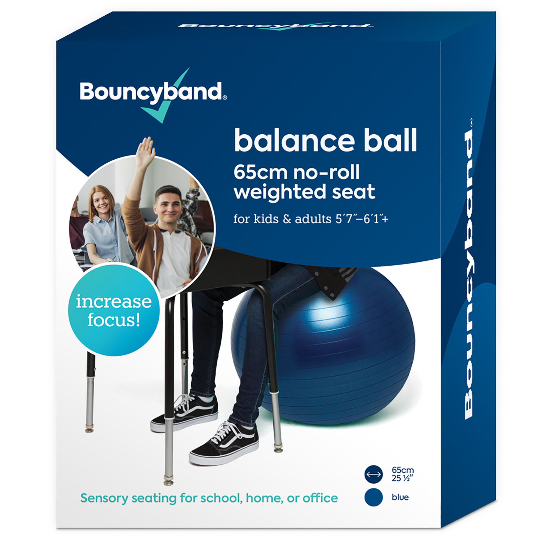 Bouncyband Balance Ball, 65cm, Blue