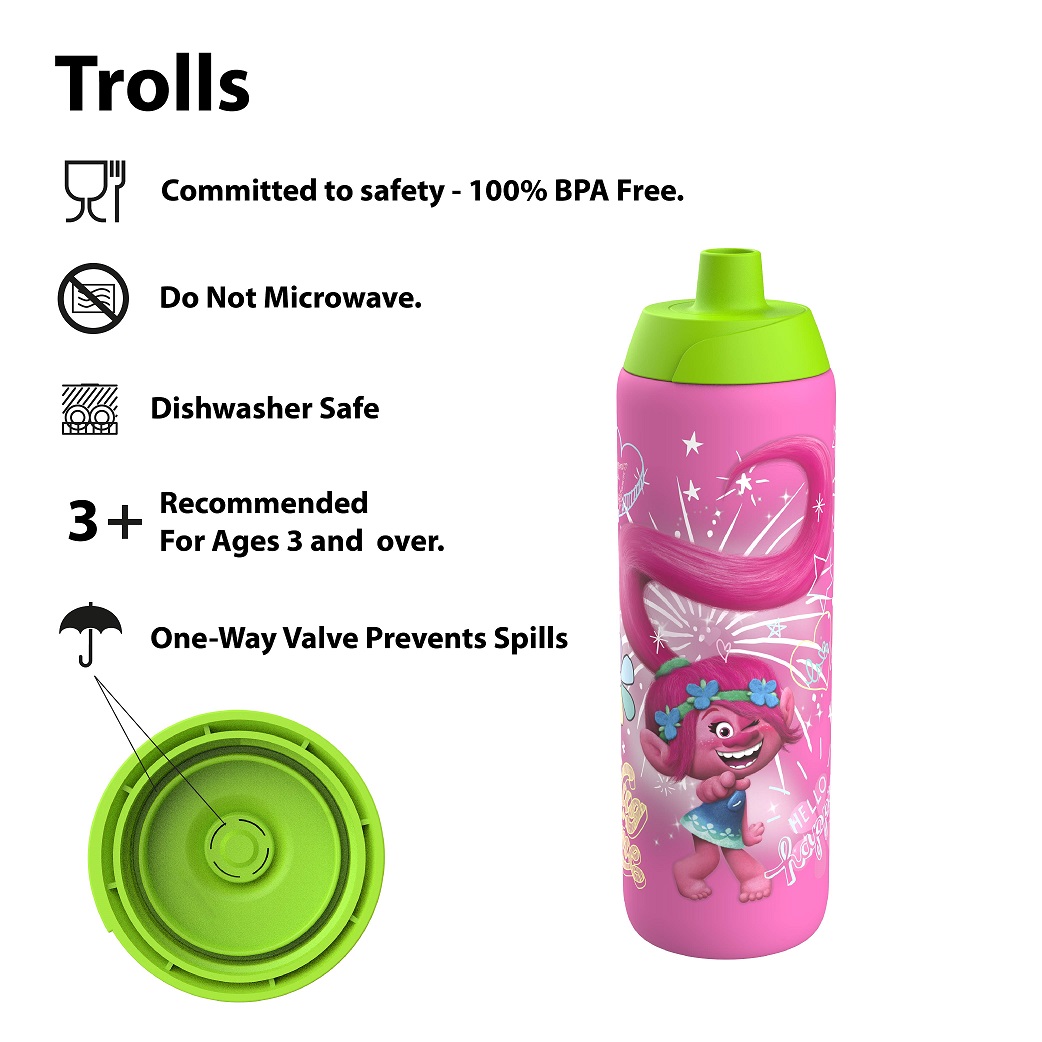 Trolls Movie Kid’s Water Bottle and Sandwich Container Lunch Set, Poppy and Friends, 2-piece set slideshow image 5 Trolls Movie Kid’s Water Bottle and Sandwich Container Lunch Set, Poppy and Friends, 2-piece set slideshow image 5