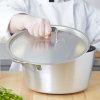 11 3/16-inch Wear-Ever® domed aluminum cover with satin finish and dipped handle