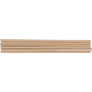 Natural Wood Dowels, 1/4 in x 12 in, 12 Pieces