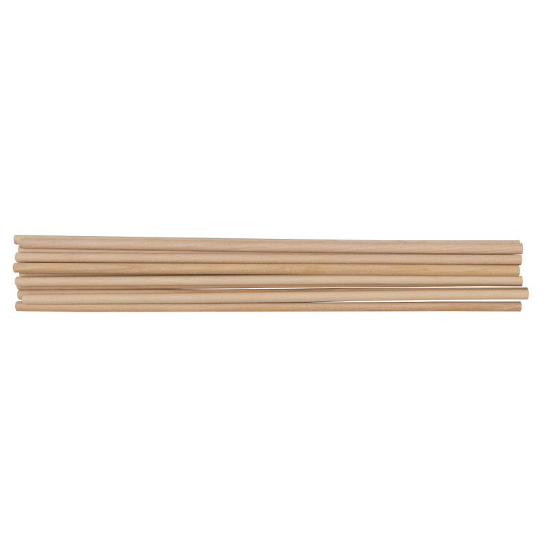 Natural Wood Dowels, 1/4 in x 12 in, 12 Pieces