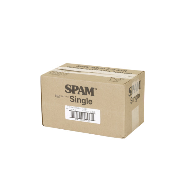 SPAM(r) Single Classic, 24/2.5oz. . C1RA - Front Right Closed Case (Hi Res)