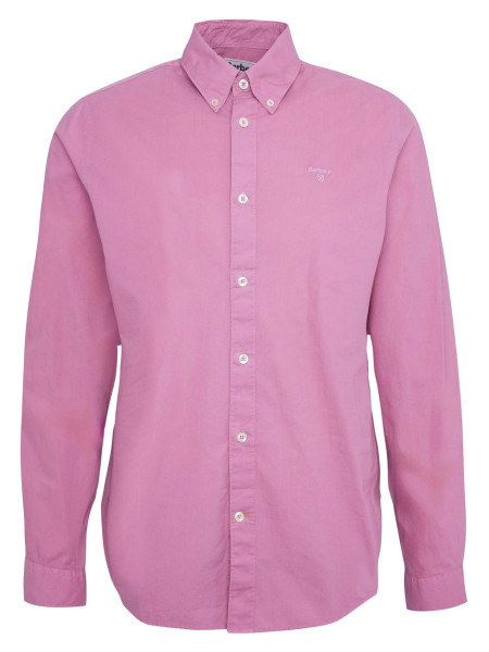 Camicia a maniche lunghe tinta in capo leggermente aderente Camicia a maniche lunghe tinta in capo leggermente aderente