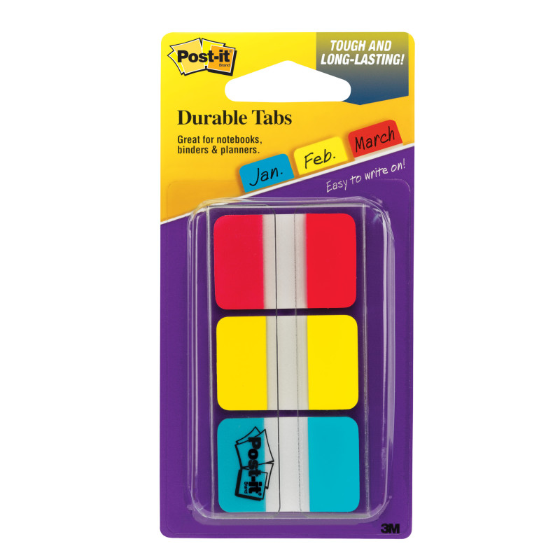 Post-it+Tabs%2C+%2C1%26quot%3Bx1-1%2F2%26quot%3B%2C+36+Tabs%2FPK%2C+Assorted
