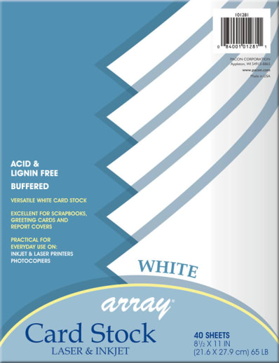 Classic Card Stock 8 1/2" x 11" 40 sheets White