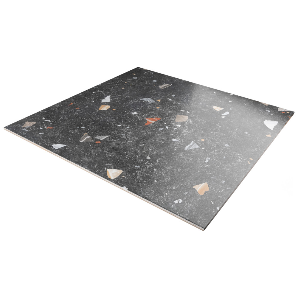 Sonar Black 25-5/8 in. x 25-5/8 in. Porcelain Floor and Wall Tile