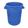 Impact, Gator Plus, 32 gal, Plastic, Blue, Round, Receptacle
