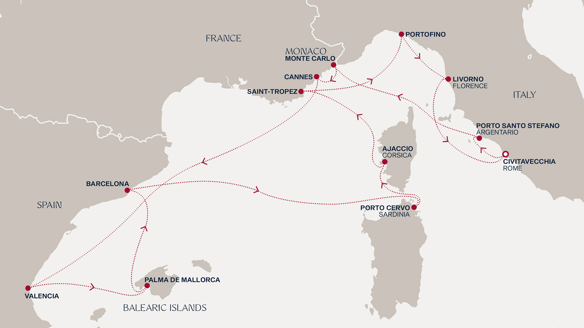 Itinerary map