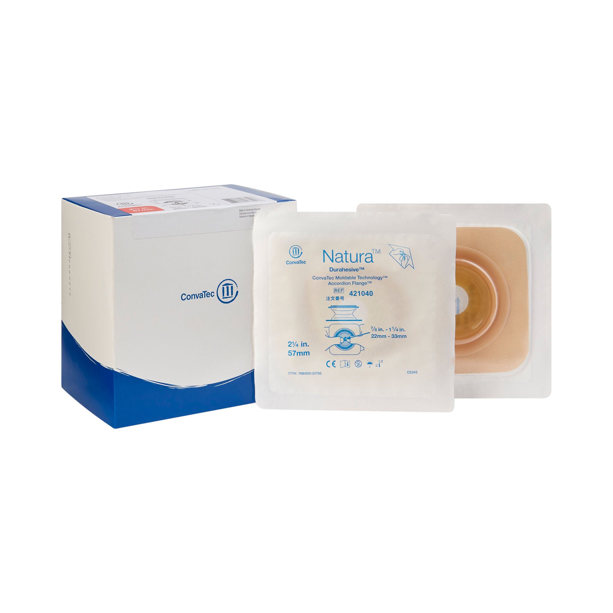 Natura™ Durahesive Skin Barrier, Cut-To-Fit 13 – 48 mm, 70 mm Accordion Flange