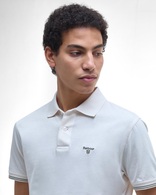 Austwick Tipped Polo Shirt Whisper White