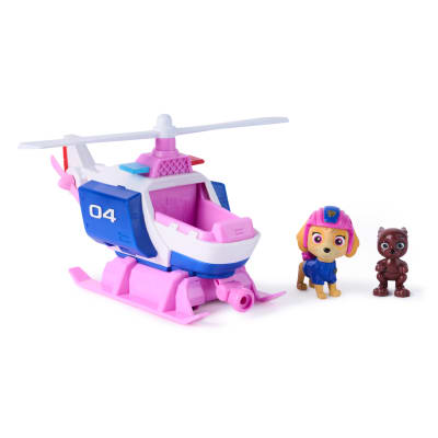 PAW Patrol: Search & Rescue, Skye Rescue Helicopter with 2 Figures, Hero Helicopter Toy with Pull-Back Action, Kids Toys for Boys & Girls Ages 3+