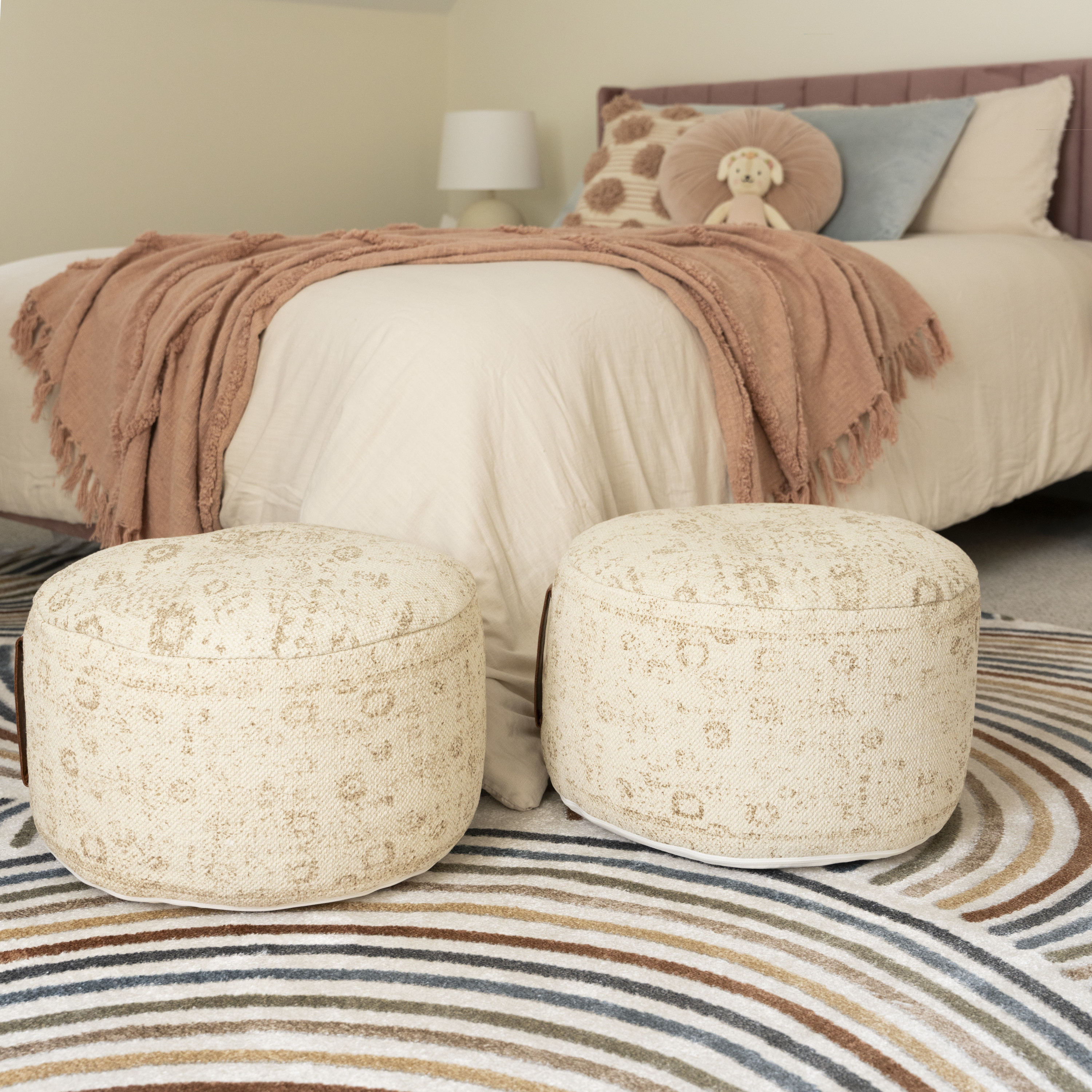 Nourison Astra Machine Washable 12' x 15' Ivory Multicolor Mid-Century Modern Indoor Rug