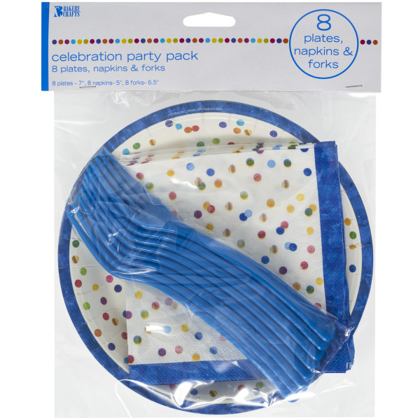 8-Piece Everyday Party Pack-Polka Dot Party Favor
