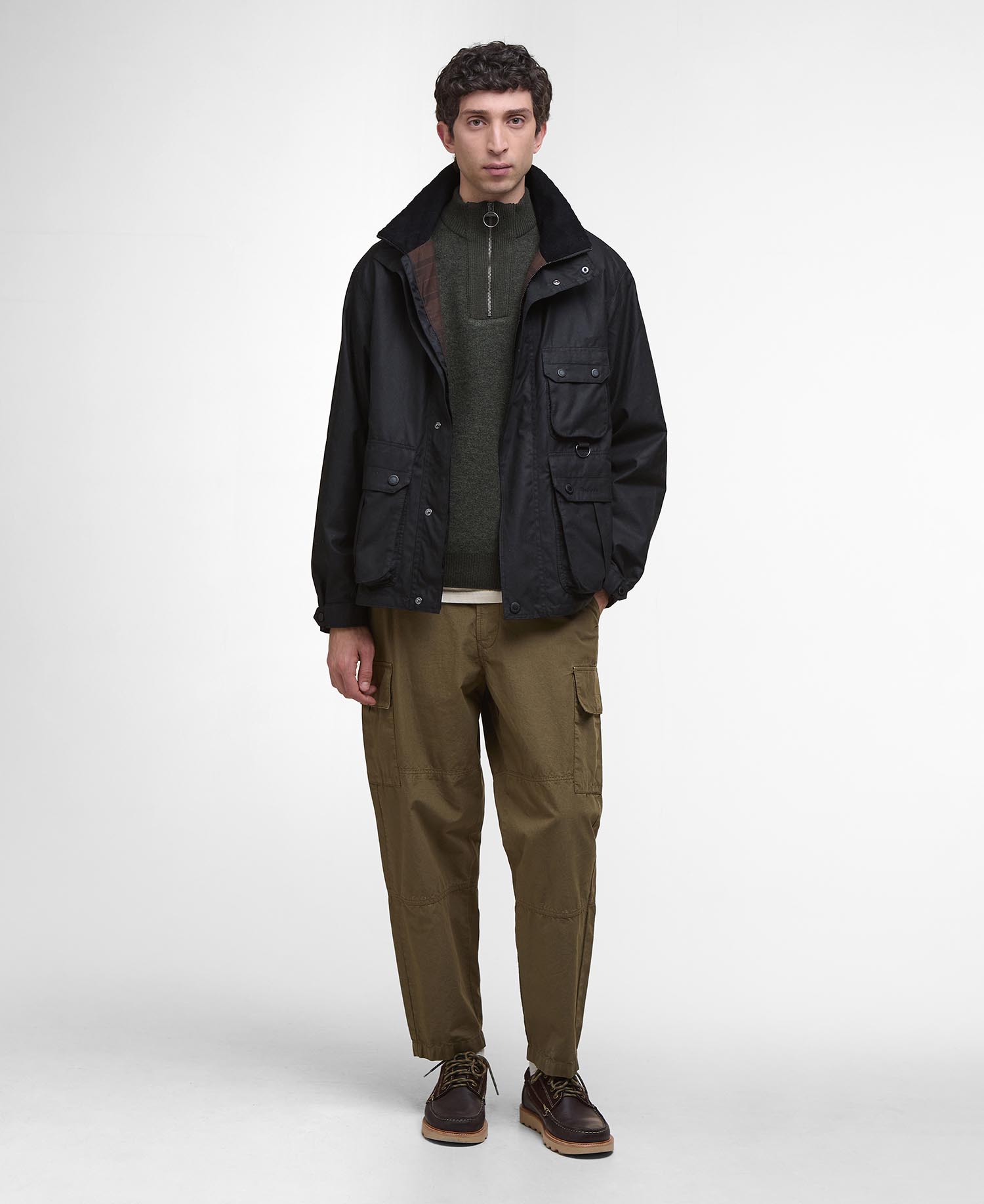 Re-Engineered Utility Bedale Waxed Jacket image number 1