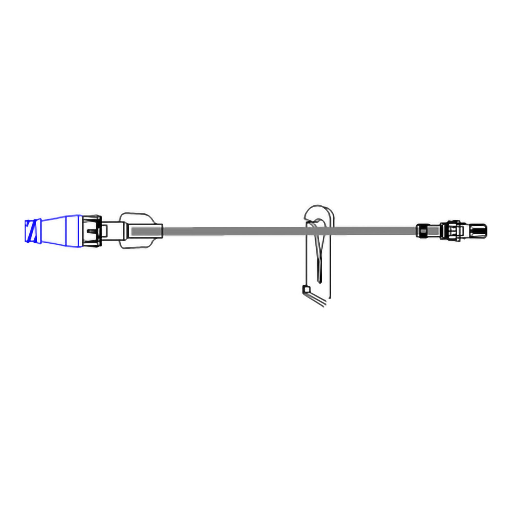McKesson Brand IV EXTENSION SET, SM BORE W/REMOVABLE CLAVE 7 1/2" (50/CS)