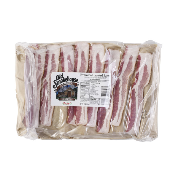 OLD SMOKEHOUSE(r) Bacon, Pecanwood Smoked, 13/17 slice, 2/10lb. . C1CB - Front Center Inner Pack (Hi Res)