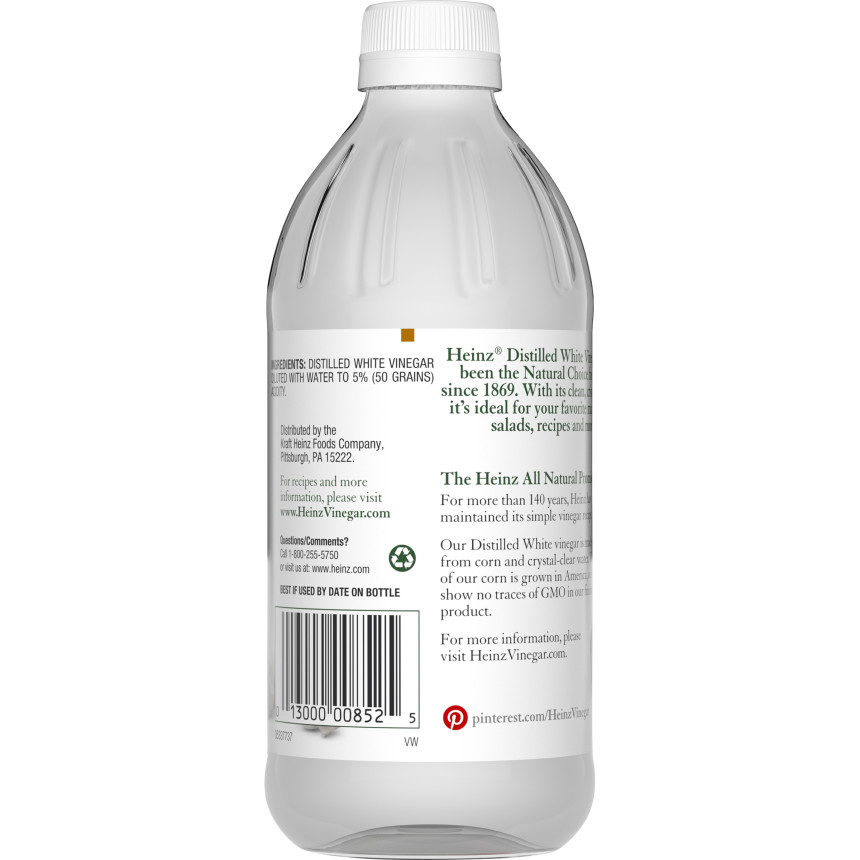  Heinz All Natural Distilled White Vinegar 5% Acidity, 16 fl oz Bottle 