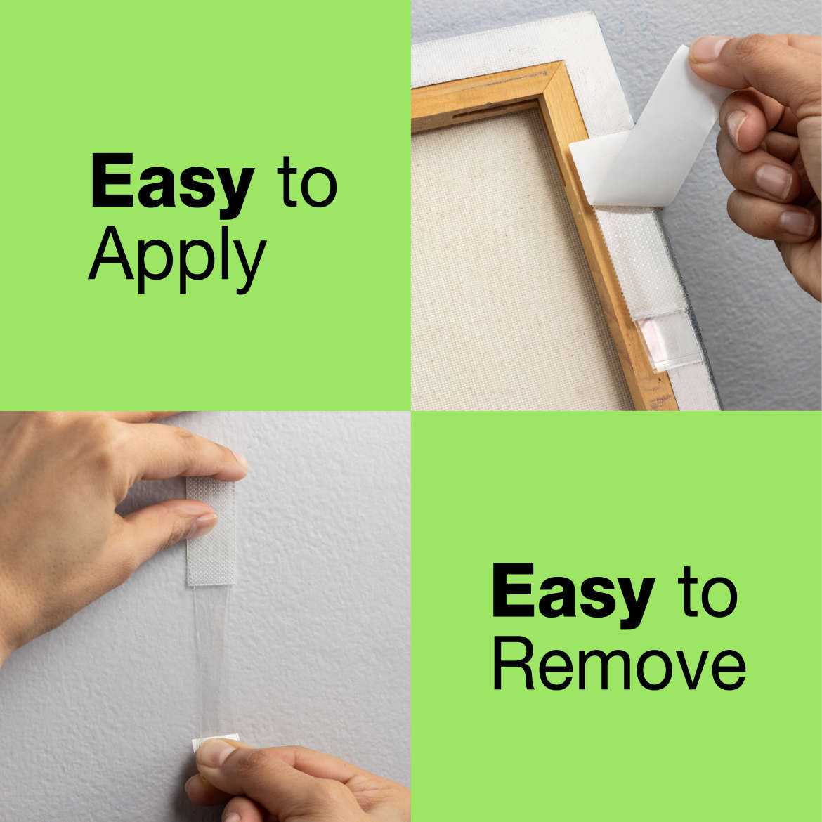 FrogTape reMOVEables™ Large Clear Picture Hanging Strips Application Image 3