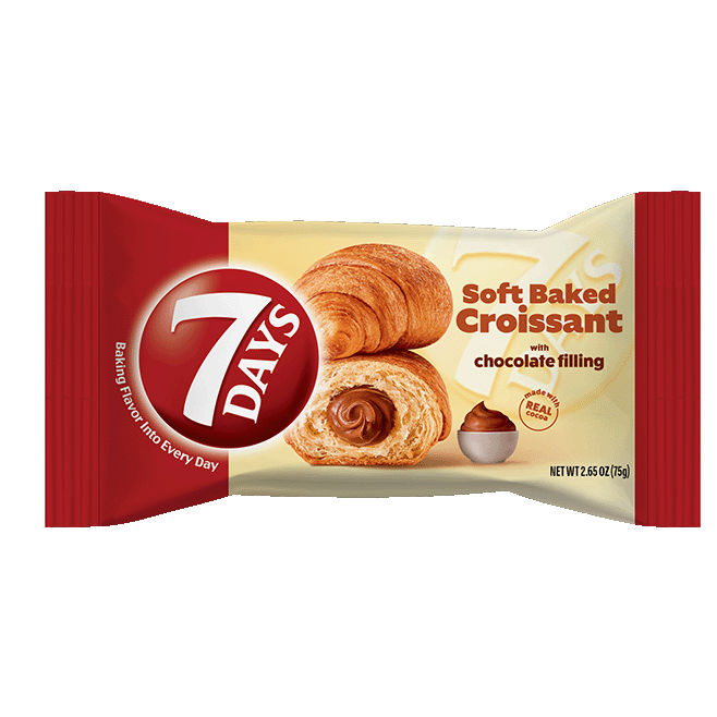 7Days Soft Baked Croissant with Chocolate Filling, 2.65oz
