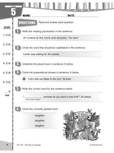 180 Days of Language, Grade 4