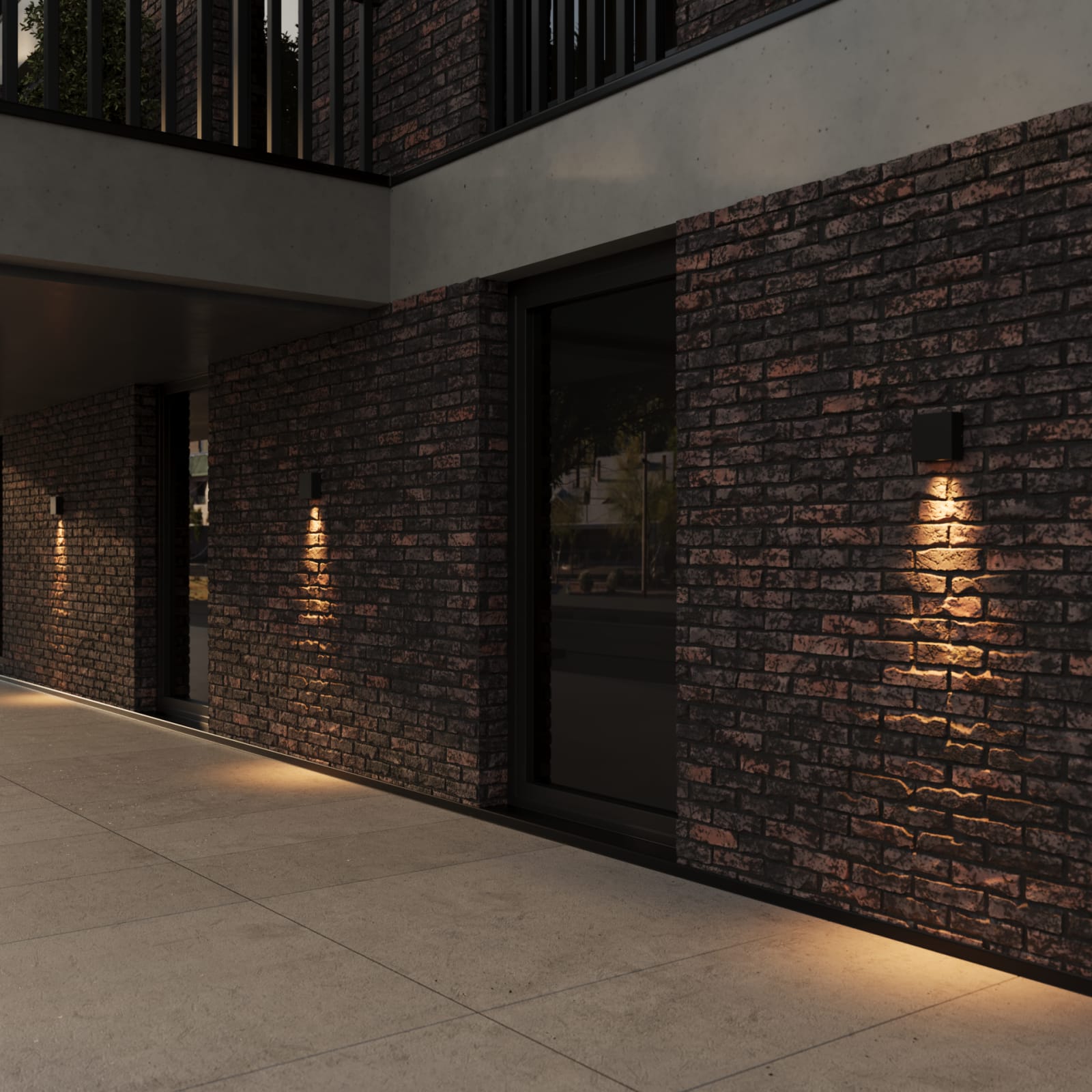Orion Outdoor Wall Sconce Down — installation 5