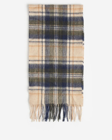 New Check Tartan Scarf Sand Beige Plaid