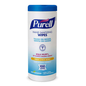 Gojo, PURELL®, Hand Sanitizing Wipes, 100 Wipes/Container