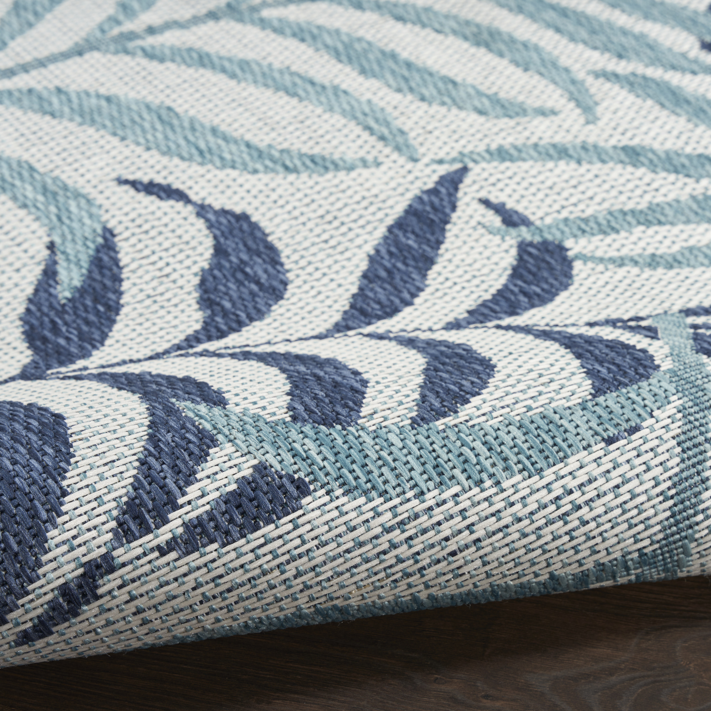 Nourison Garden Oasis 3' x 5' Blue Tropical Rug