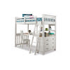 Highlands Wood Twin Loft Bed with Desk and Chair