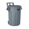 Rubbermaid Commercial, VENTED BRUTE, Wheeled, 32 gal, Resin, Gray, Round, Receptacle