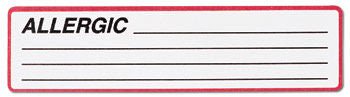 Carstens® Allergy Alert Pre-Printed Label, 5.375 x 1.375 Inch