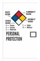 Blank Write-On Laboratory Labels w/NFPA Diamonds 2" H x 1.25" W x 0.004" D Vinyl
