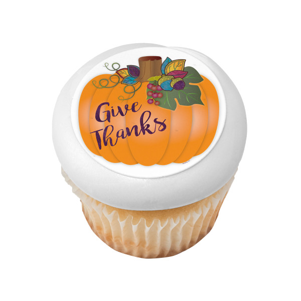 Give Thanks Pumpkin PhotoCake® Edible Image®