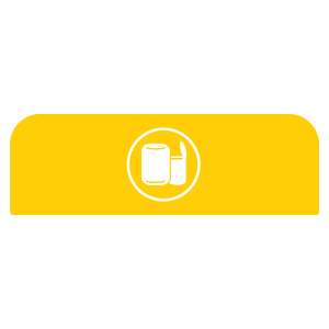Rubbermaid Commercial, Configure™, Cans, 23gal, Yellow, Receptacle Label Kit