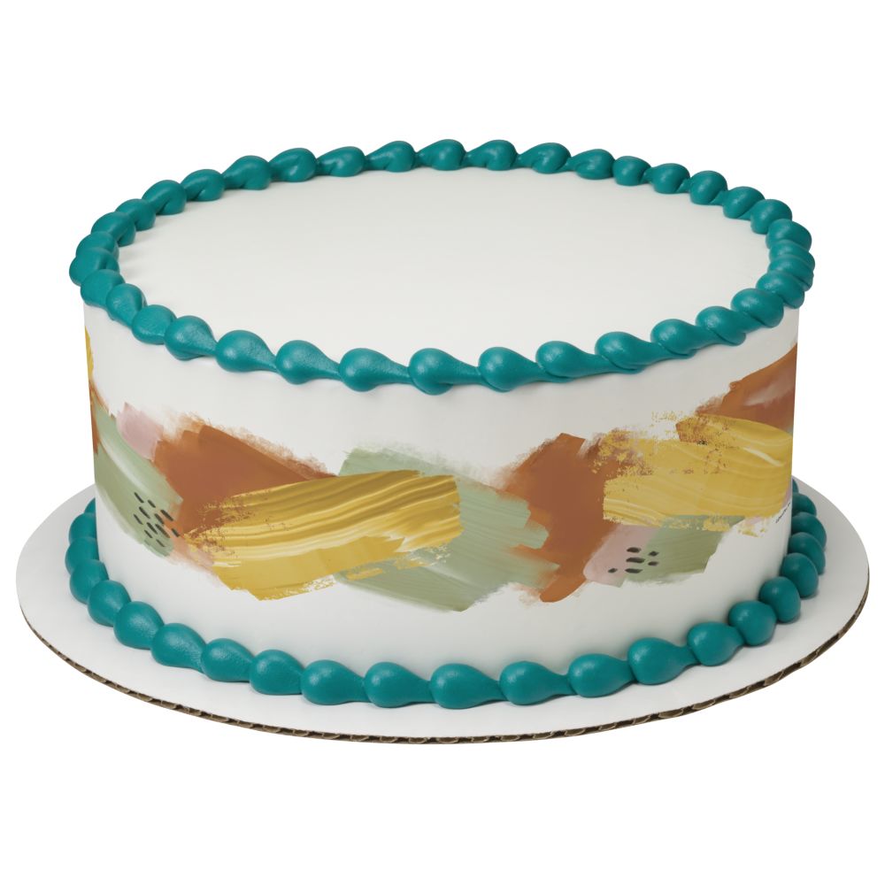 Image Cake Terra Cotta Brushstroke