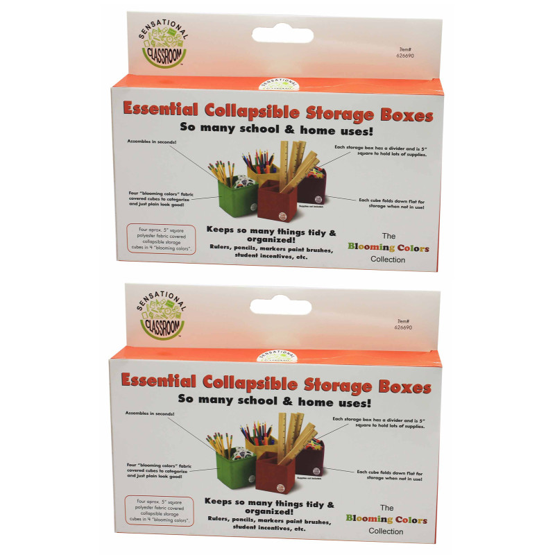 Essential Collapsible Storage Boxes, Set of 4, 2 Sets