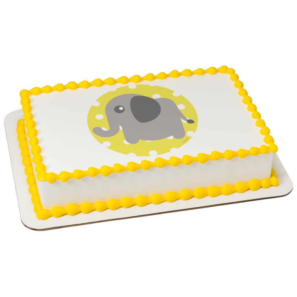 Image Cake Baby Elephant Polka Dot