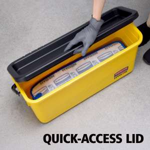 Rubbermaid Commercial, HYGEN, 43.6qt, Charging Bucket, Yellow