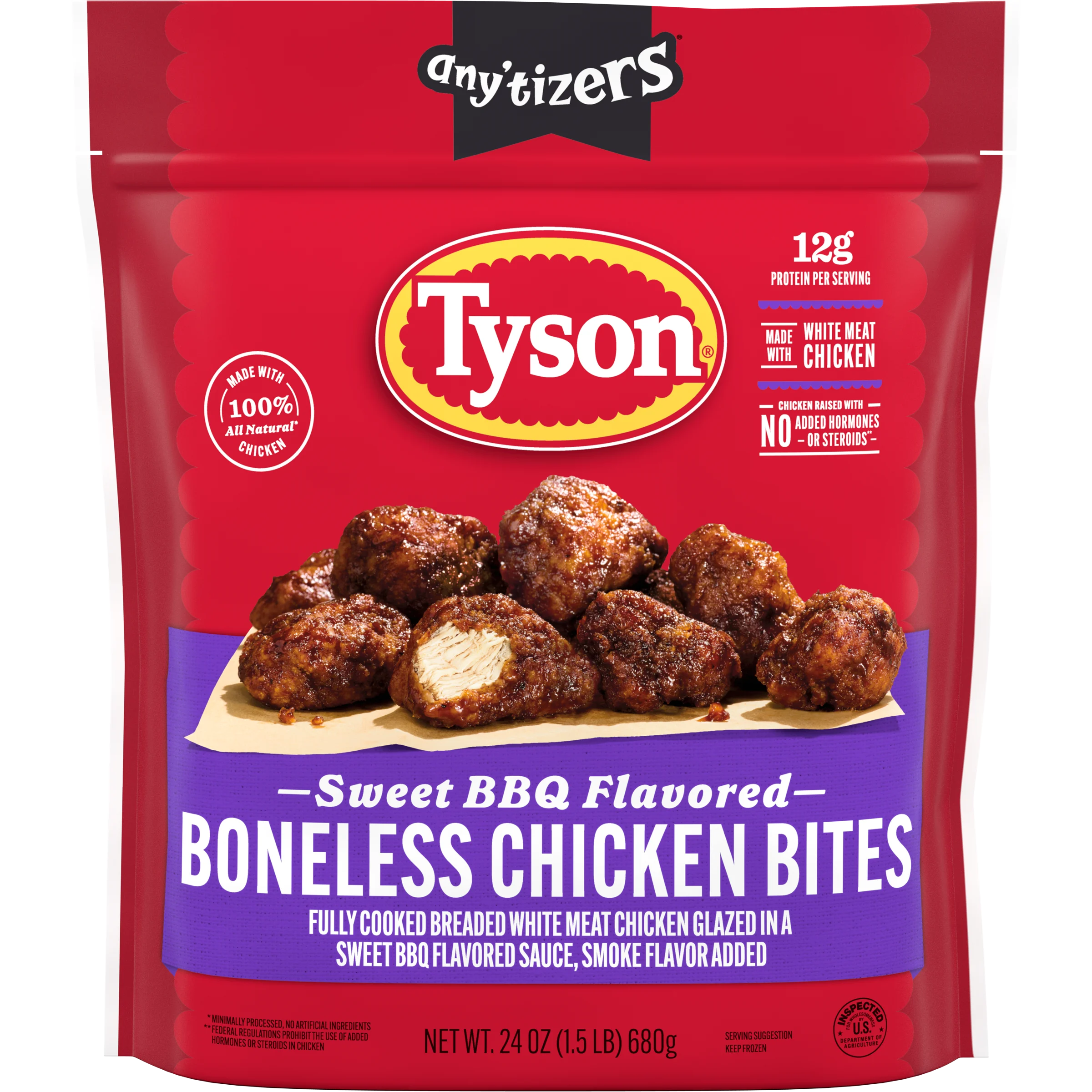 Any'tizers® Sweet  BBQ Flavored Boneless Chicken Bites