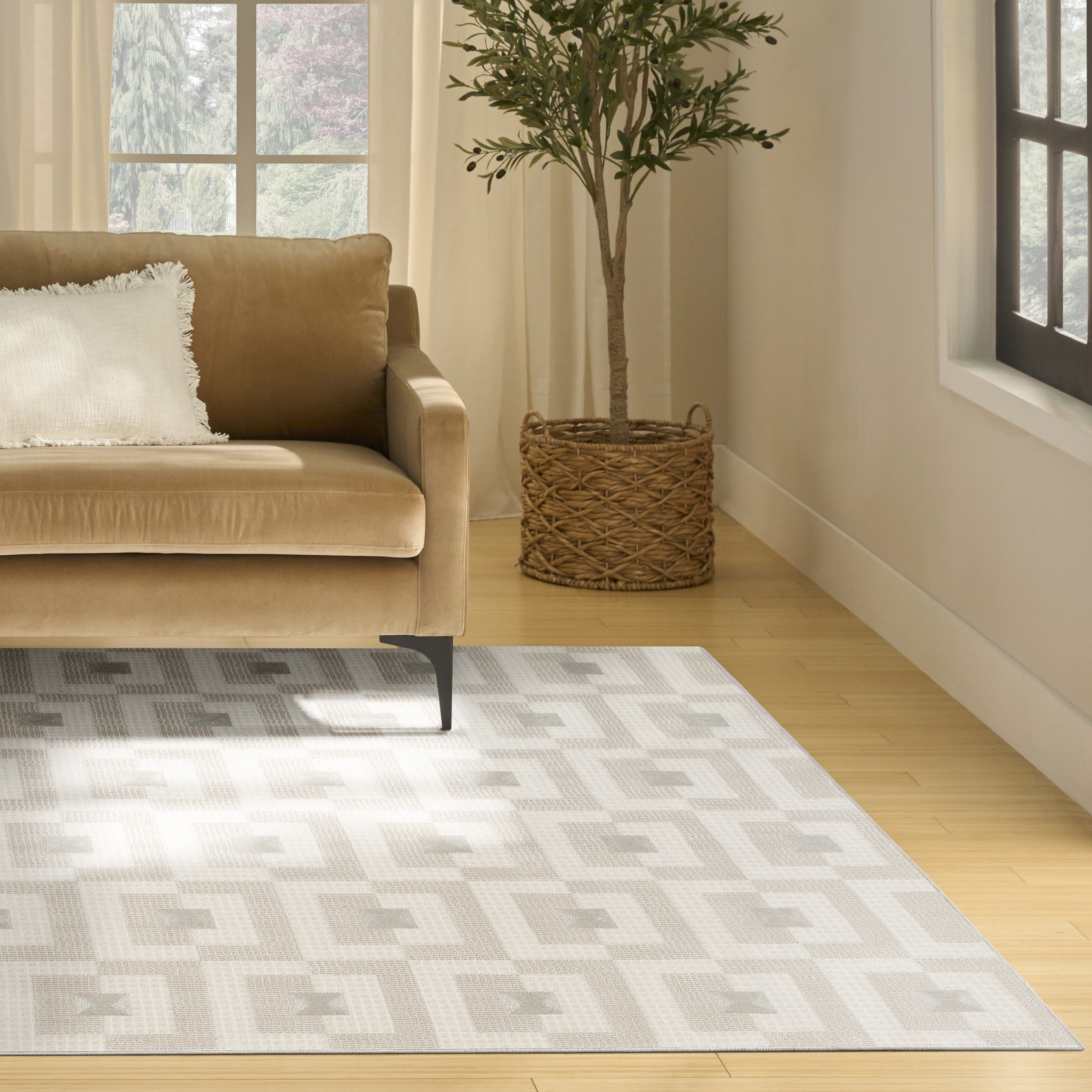 Nourison Nordic 8' x 10' Ivory Beige Modern Indoor Rug