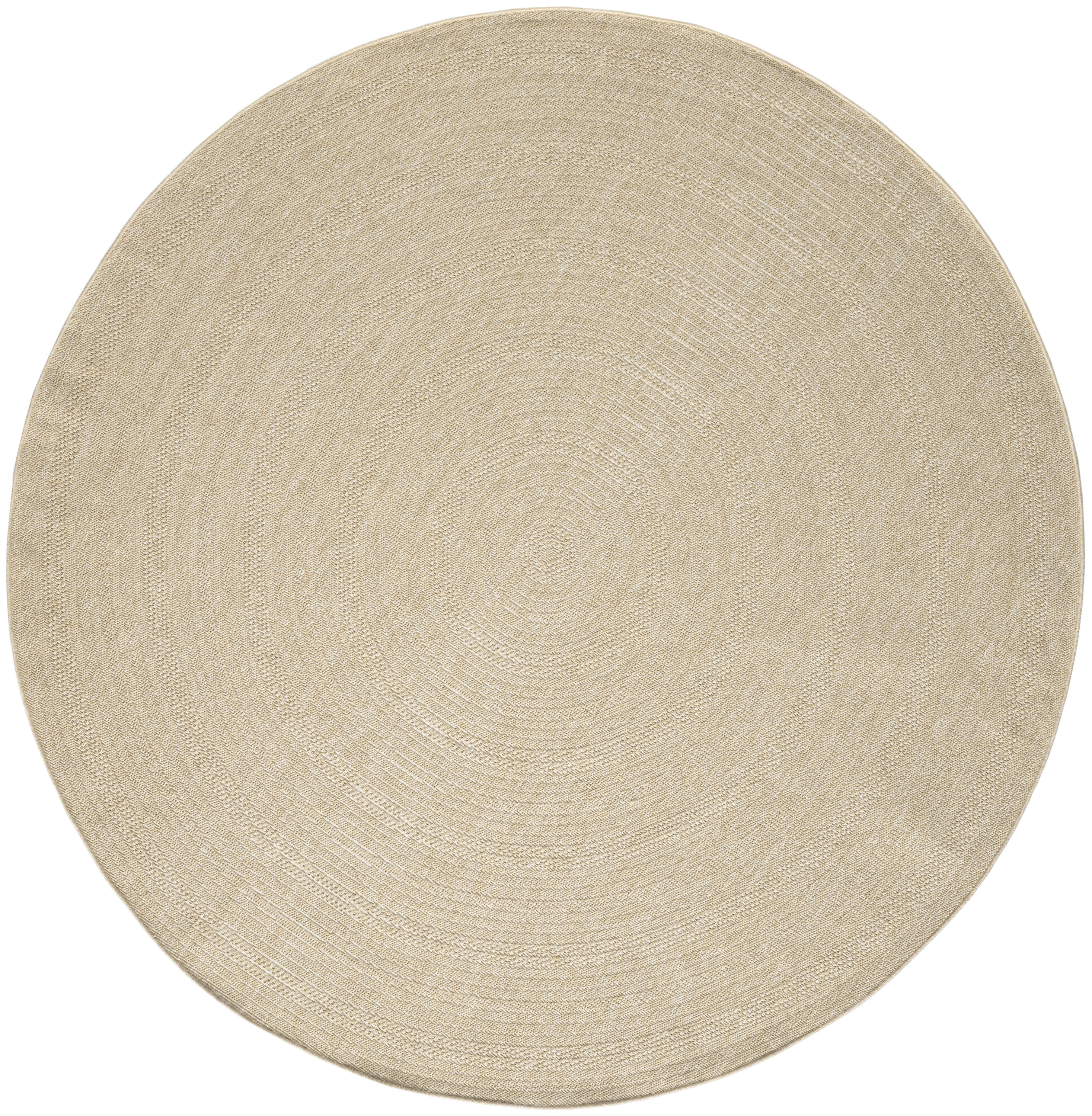 Nourison Tulum 8' x Round Taupe Ivory Outdoor Rug