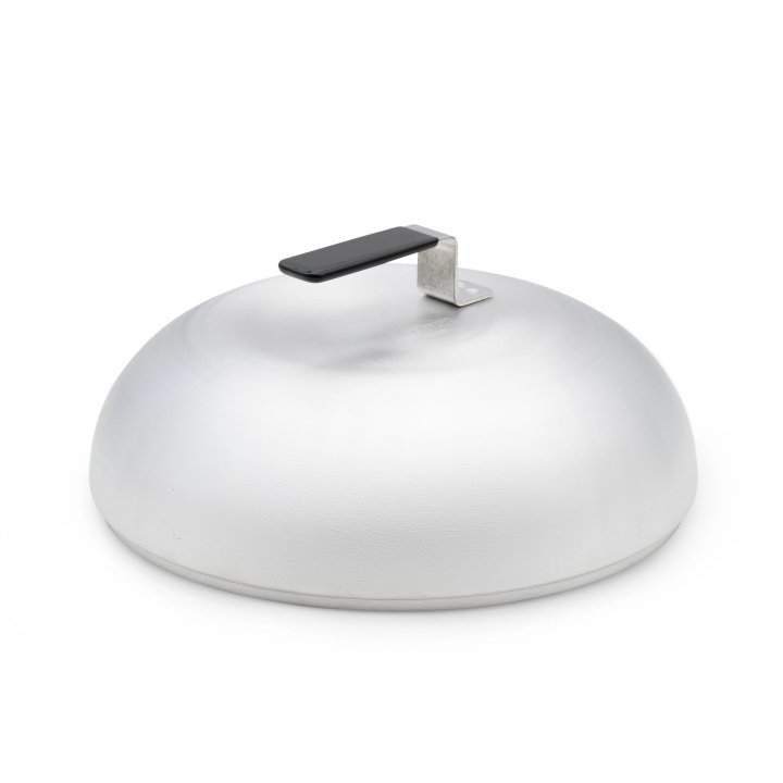 11-inch Wear-Ever® aluminum stir-fry domed cover in natural finish with dipped handle