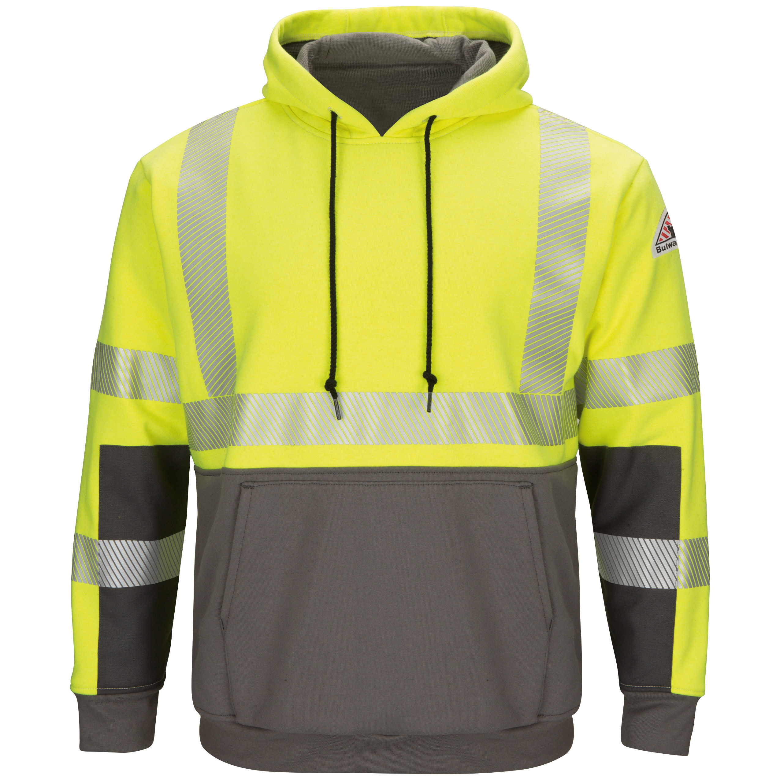 Men‘s Hi-Visibility Color Block Pullover Fleece Sweatshirt-Bulwark