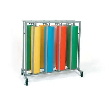 Pacon  8-Roll Vertical Rack, Gray,  48-1/2
