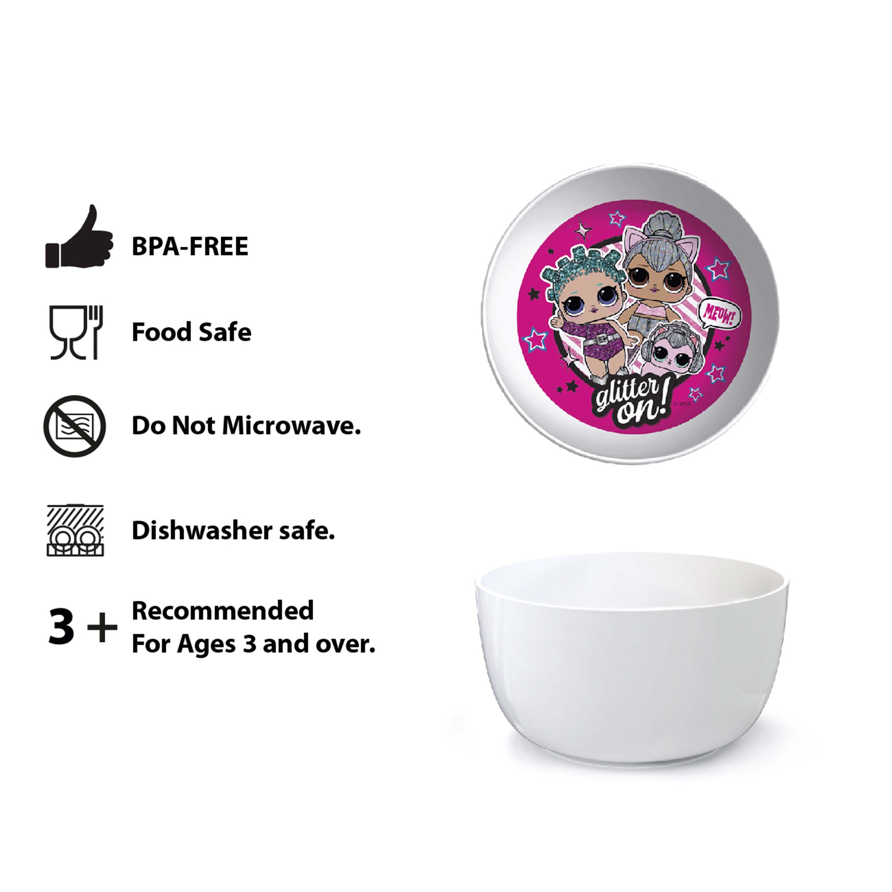 LOL Surprise Dinnerware Set, Glitter ON!, 5-piece set slideshow image 7 LOL Surprise Dinnerware Set, Glitter ON!, 5-piece set slideshow image 7