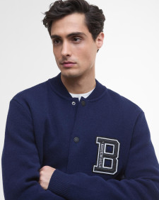 Letterman Knitted Bomber Jacket 