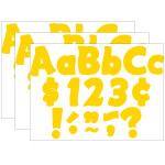 Teacher Created Resources&reg; Yellow Gold Funtastic 4" Letters Combo Pack, 208 Per Pack, 3 Packs TCR5818-3